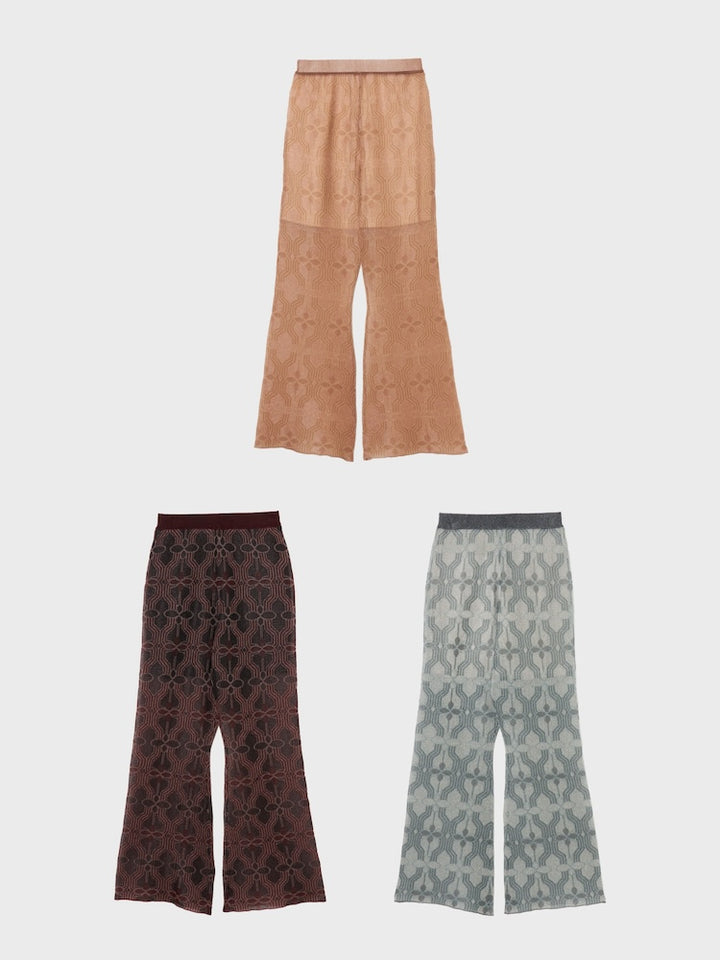 【1月21日(水) 12:00予約販売開始】Flower Geometry Pants