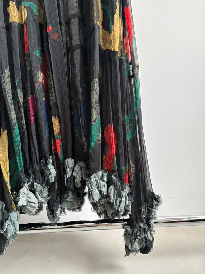 Black Flower Sheer Dress
