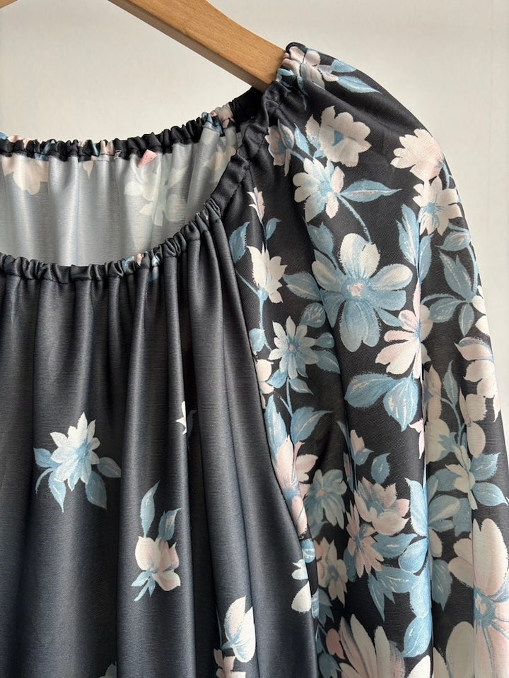 Polyester Black Flower Dress