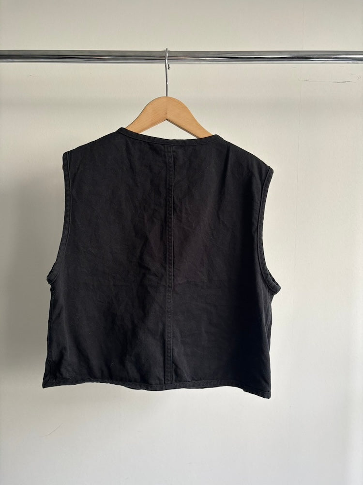 Black Fishing Design Vest