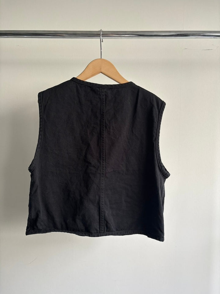 Black Fishing Design Vest