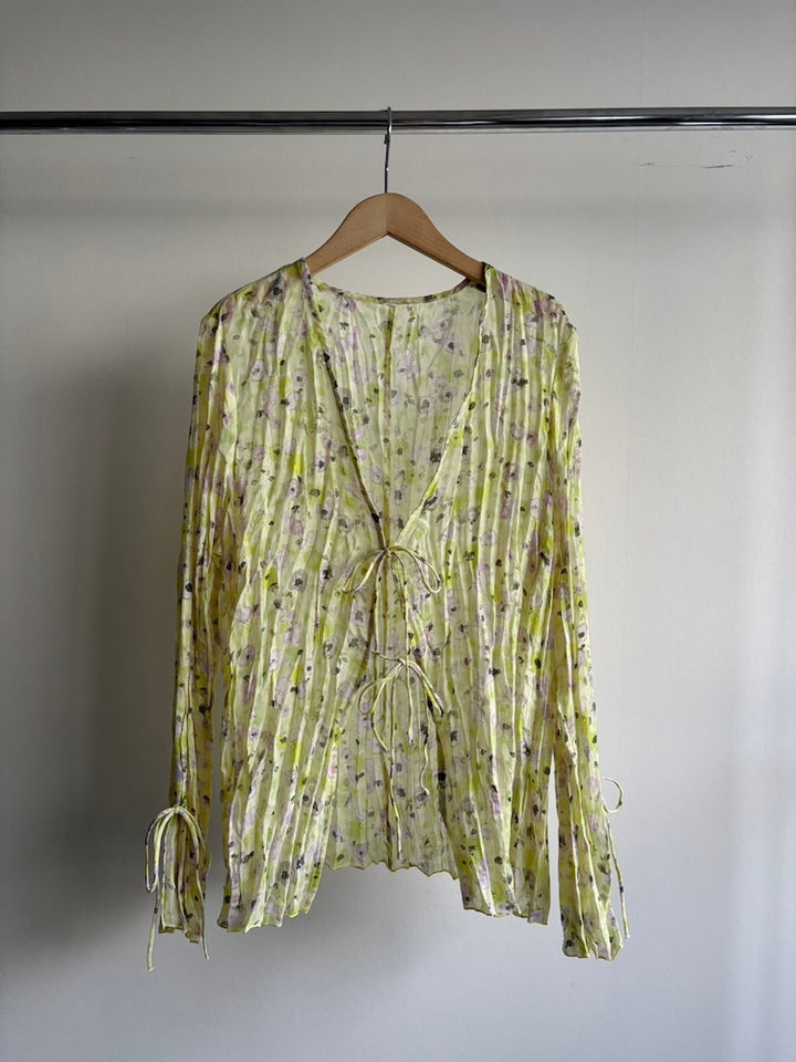 Crinkle Flower Blouse