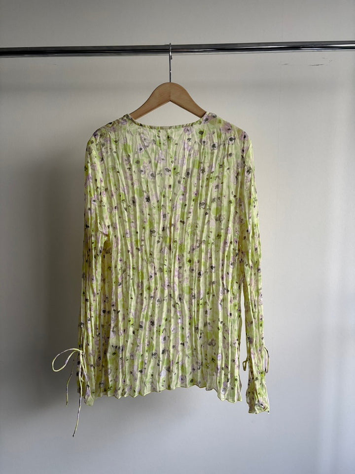 Crinkle Flower Blouse