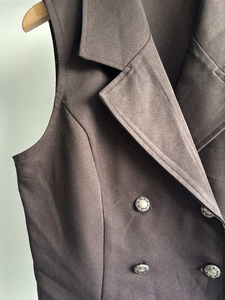 Brown Double Vest