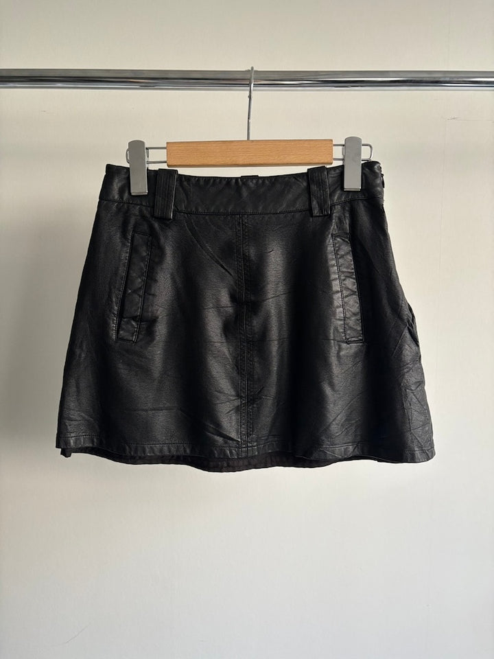 Black Leather Mini Skirt