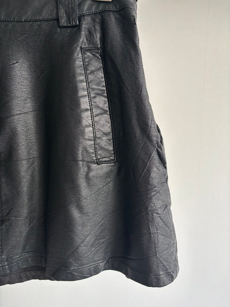 Black Leather Mini Skirt