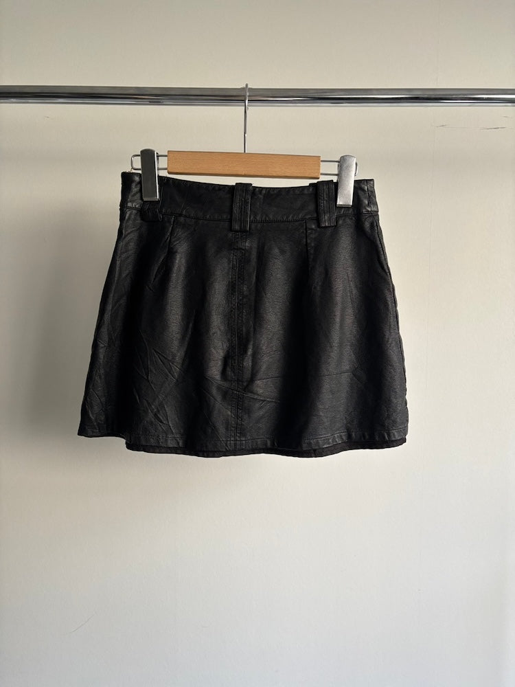 Black Leather Mini Skirt