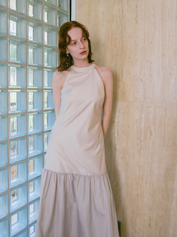 Halter Neck Tiered Dress｜ホルターネックティアードドレス – MARTE
