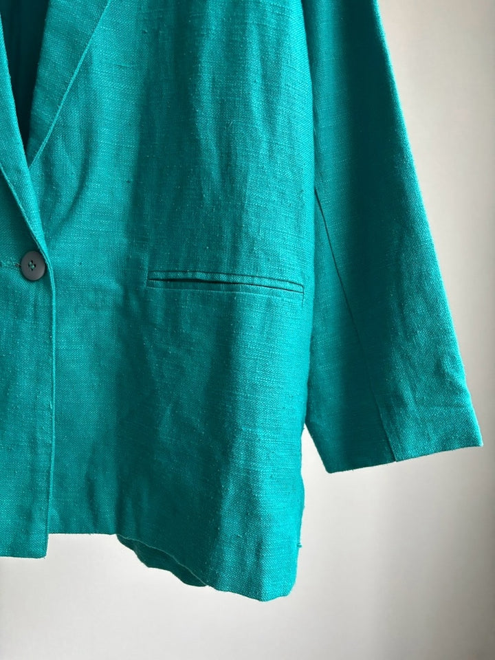 Turquoise Linen Jacket