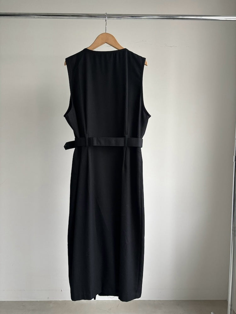 Sleeveless Black Vest Dress