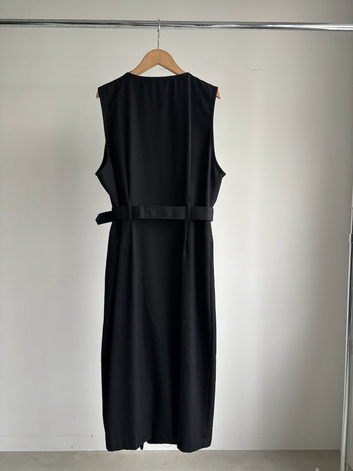 Sleeveless Black Vest Dress