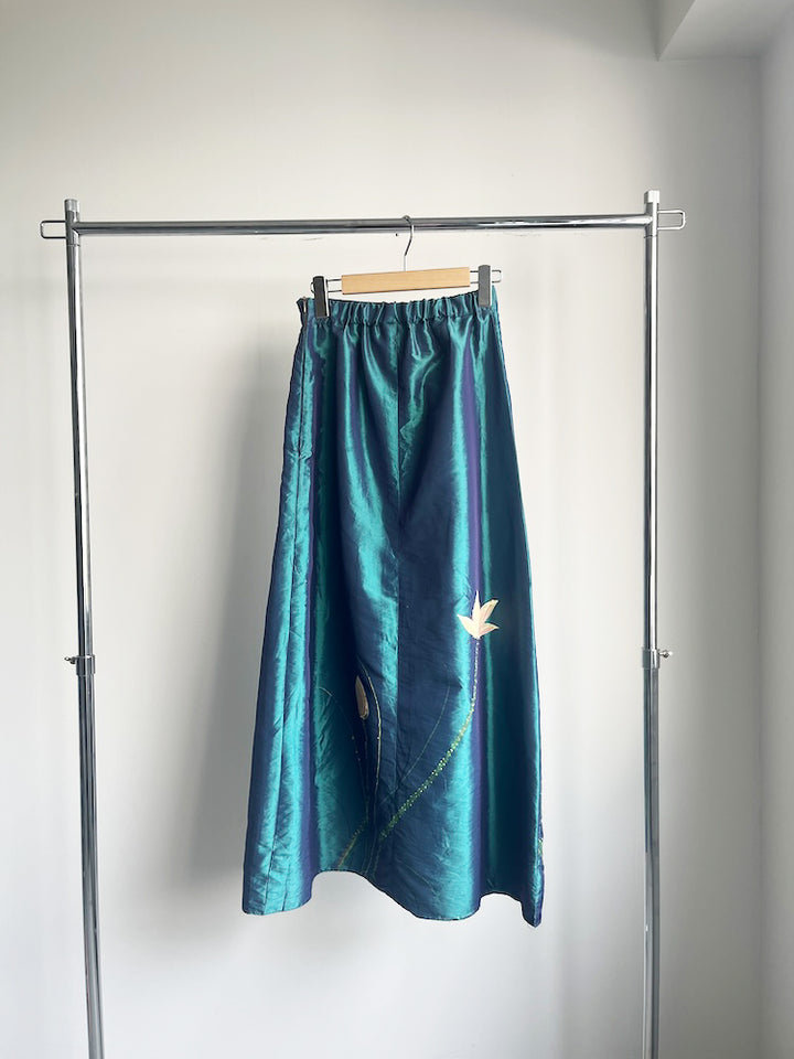 Remake Chambray Hand Paint Skirt
