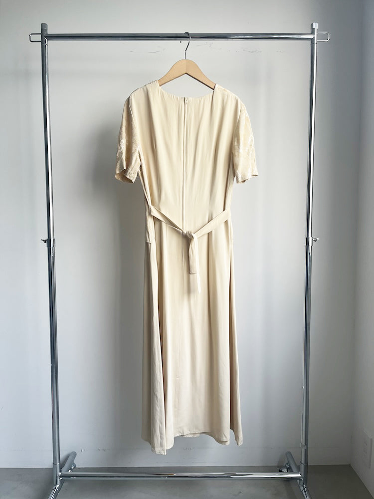 70s Satin Jacquard Layered Dress