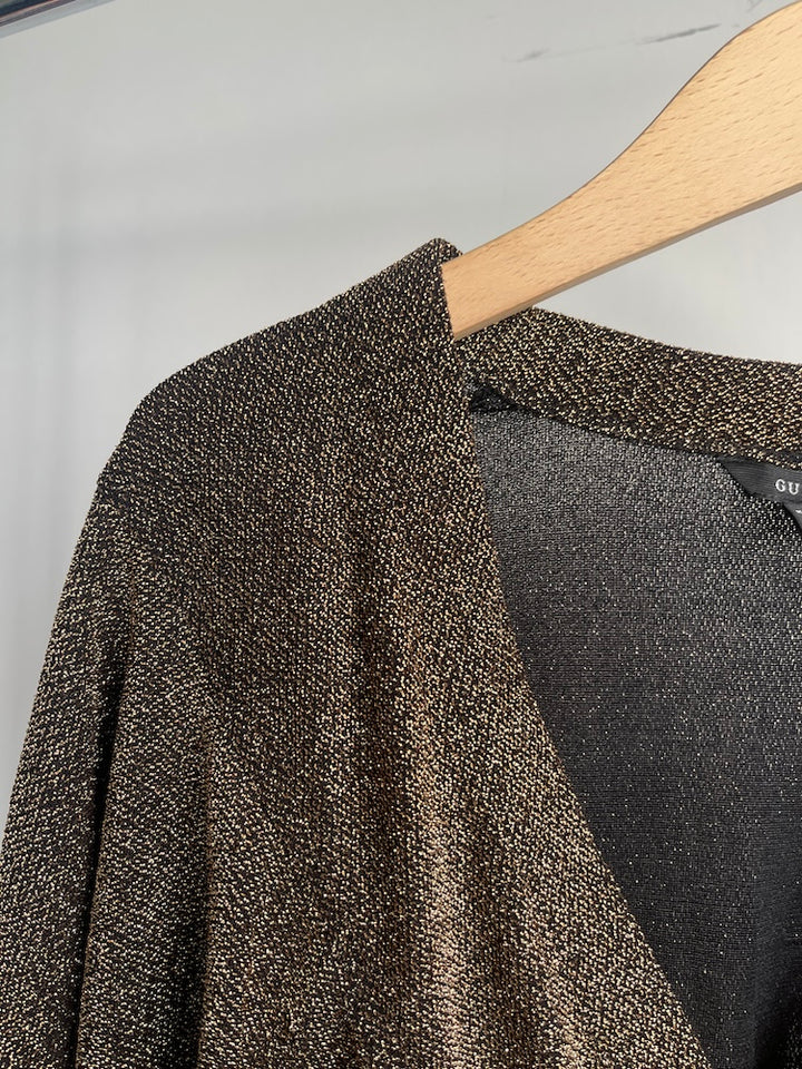 Peplum Gold Lame Top