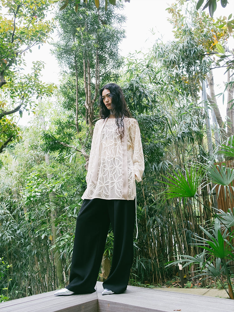 トップス sahara 2way Cord Embroidery Top 2way Cord Embroidery Top｜ツーウェイコードエンブロイダリー