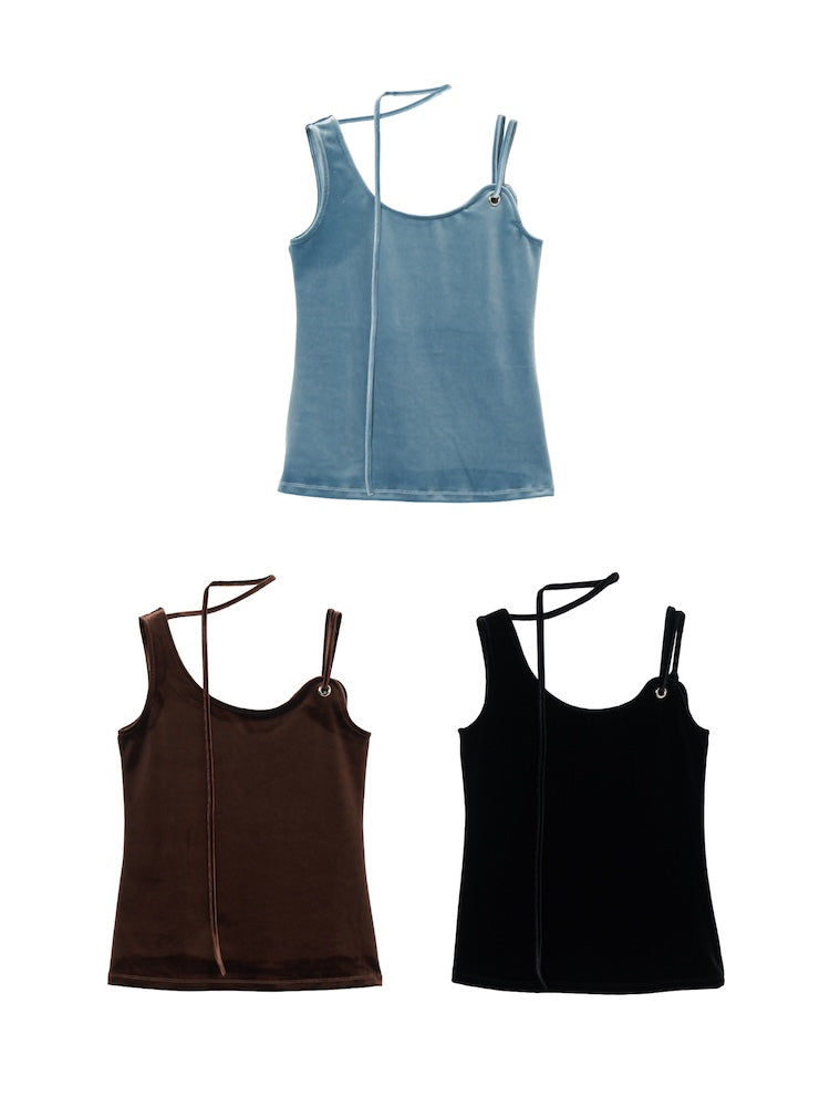 Strap Design Velour Tank Top｜ベロアタンクトップ – MARTE
