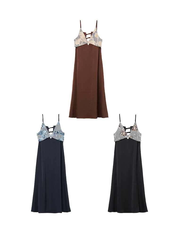 ワンピース jacquard volume camisole dress jacquard volume camisole dress – Acka online store