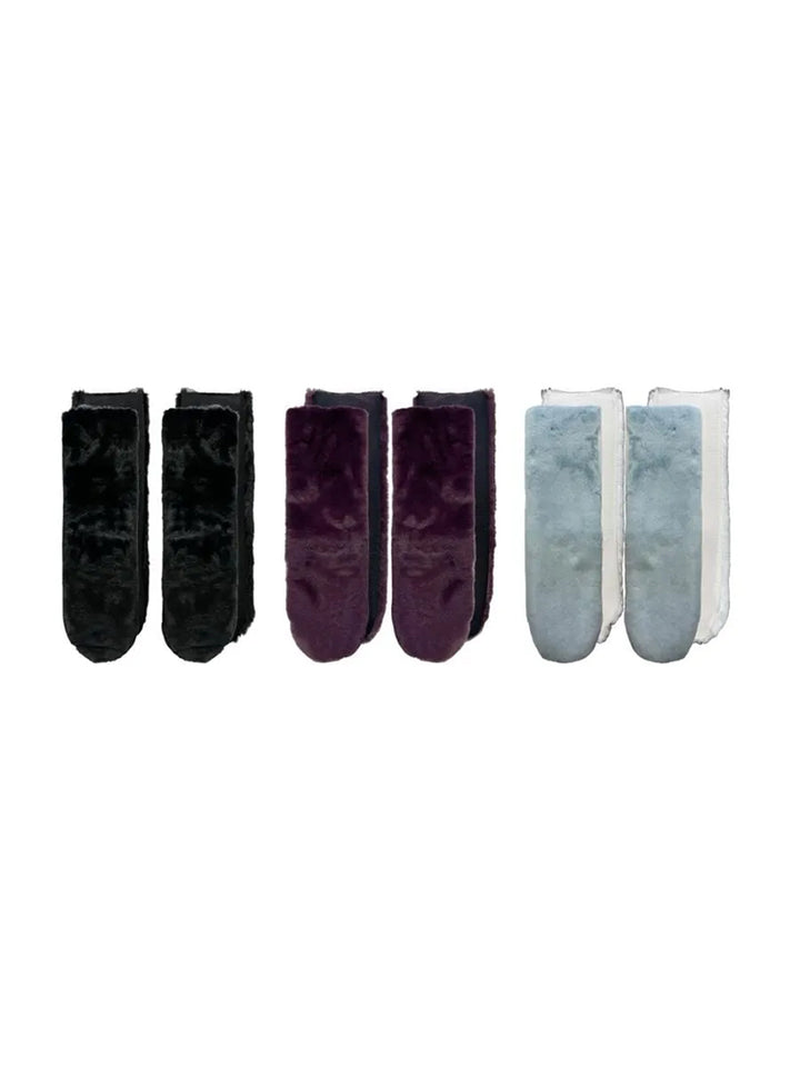FAUX FUR MESH SOCKS