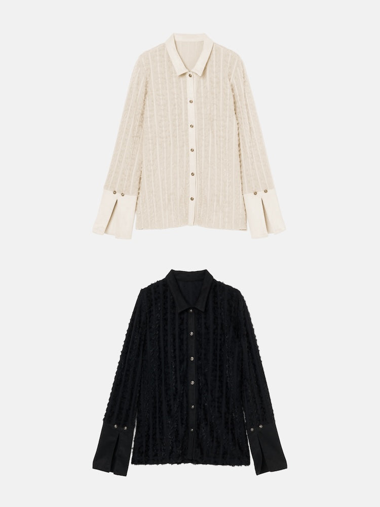 【10月24日(金) 12:00販売開始】Suede Switch Fluffy Shirt