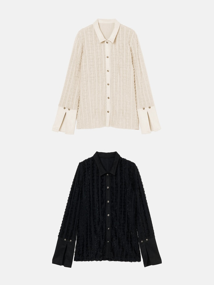 【10月24日(金) 12:00販売開始】Suede Switch Fluffy Shirt