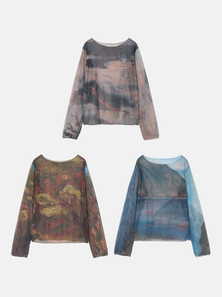 sahara×KORE×陳澄波 Sheer Top