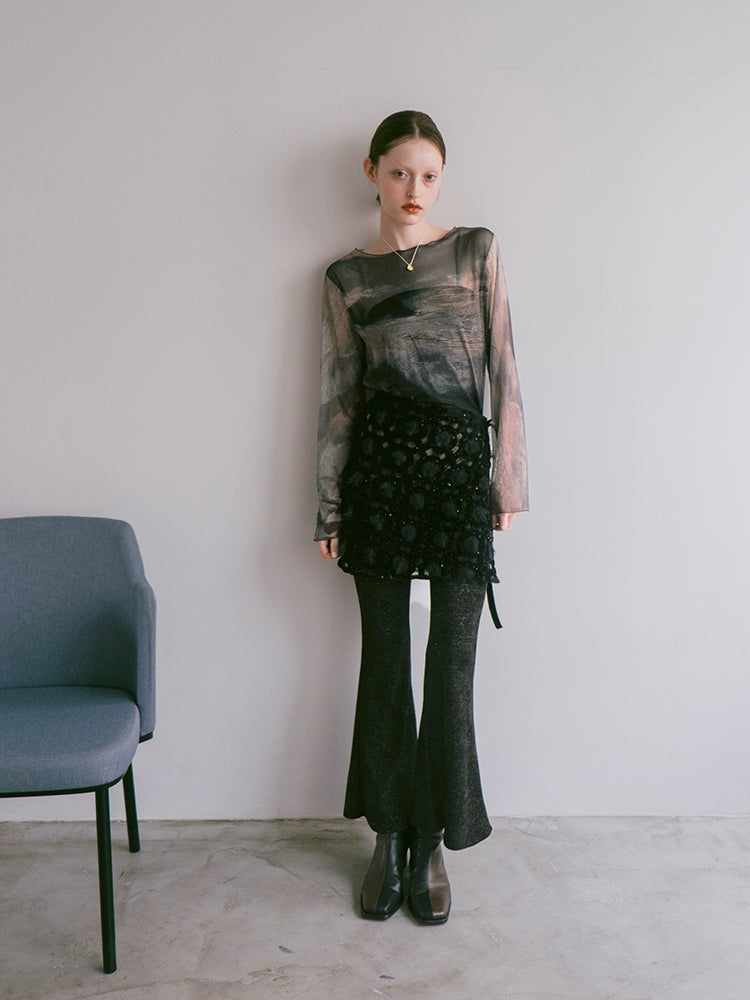 Multiway Openwork Apron / Black モデル身長：170cm