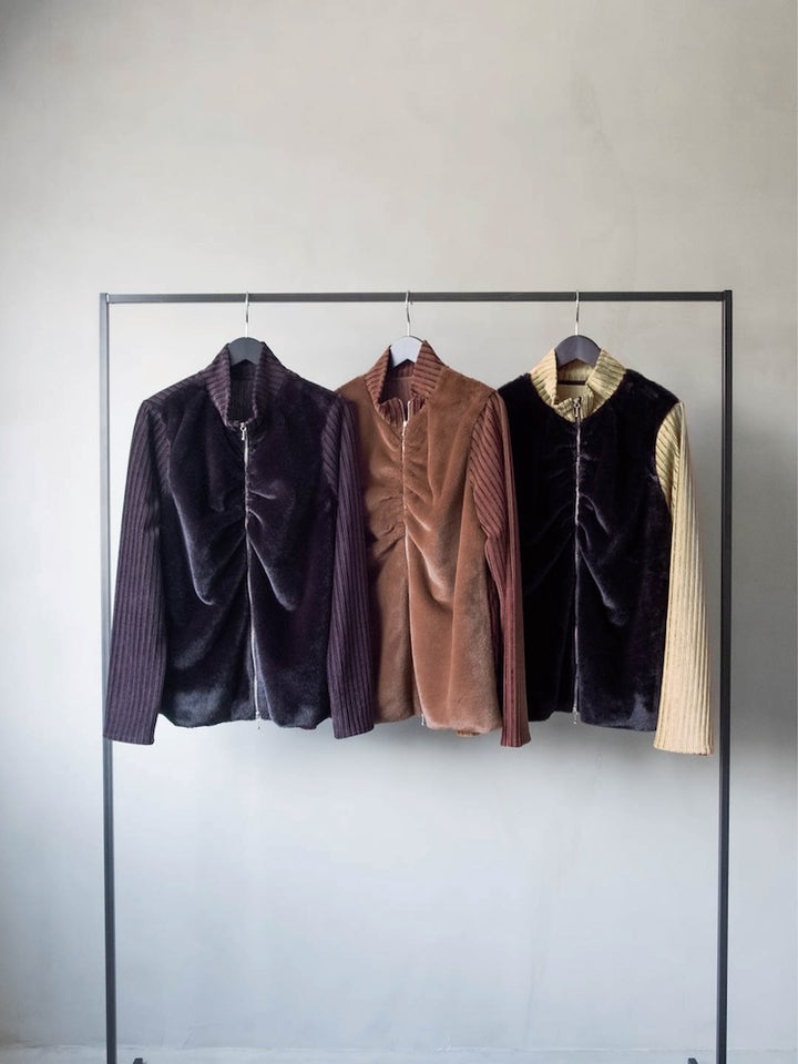 Fur Docking Zip Top