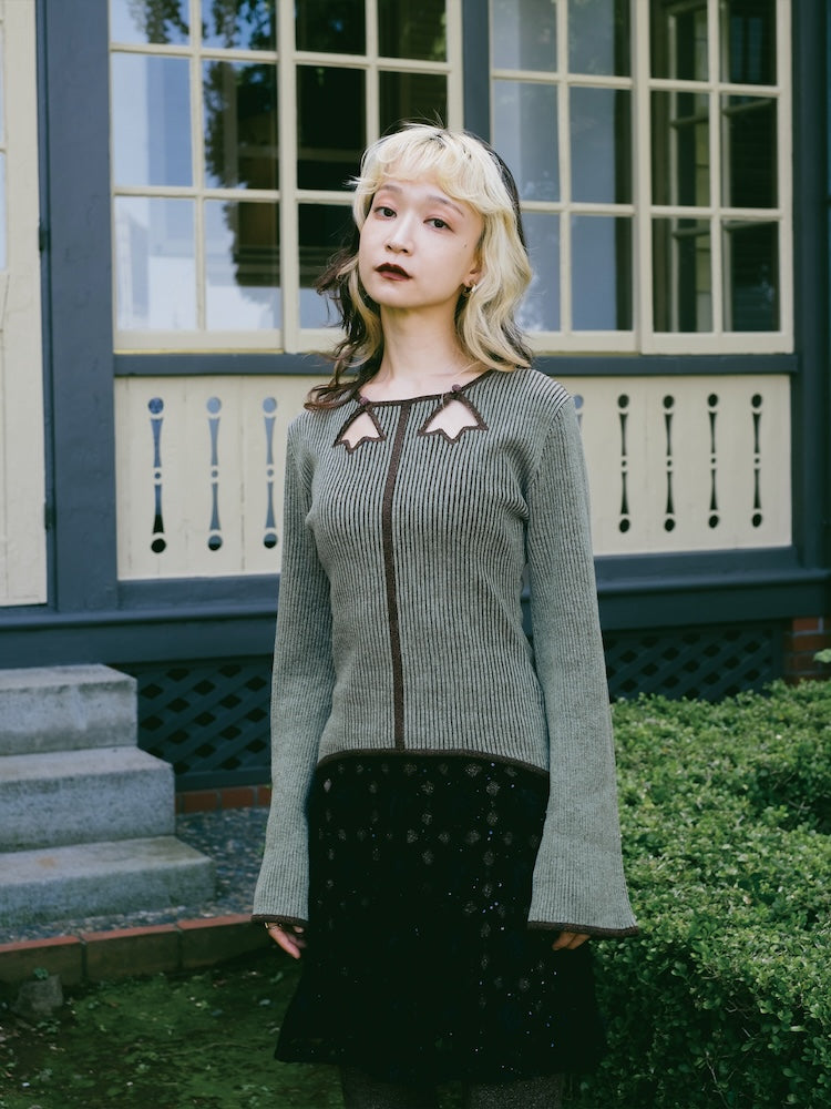 sahara Art Print Rib Knit marte アートプリント Art Print Rib Zip