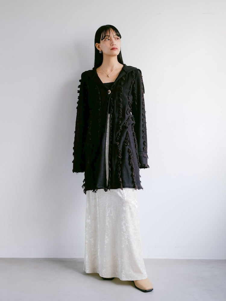 Wave Design Knit Cardigan