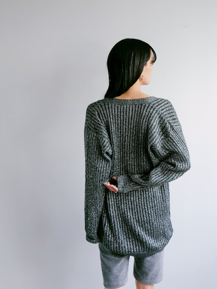Silver Knit Cardigan