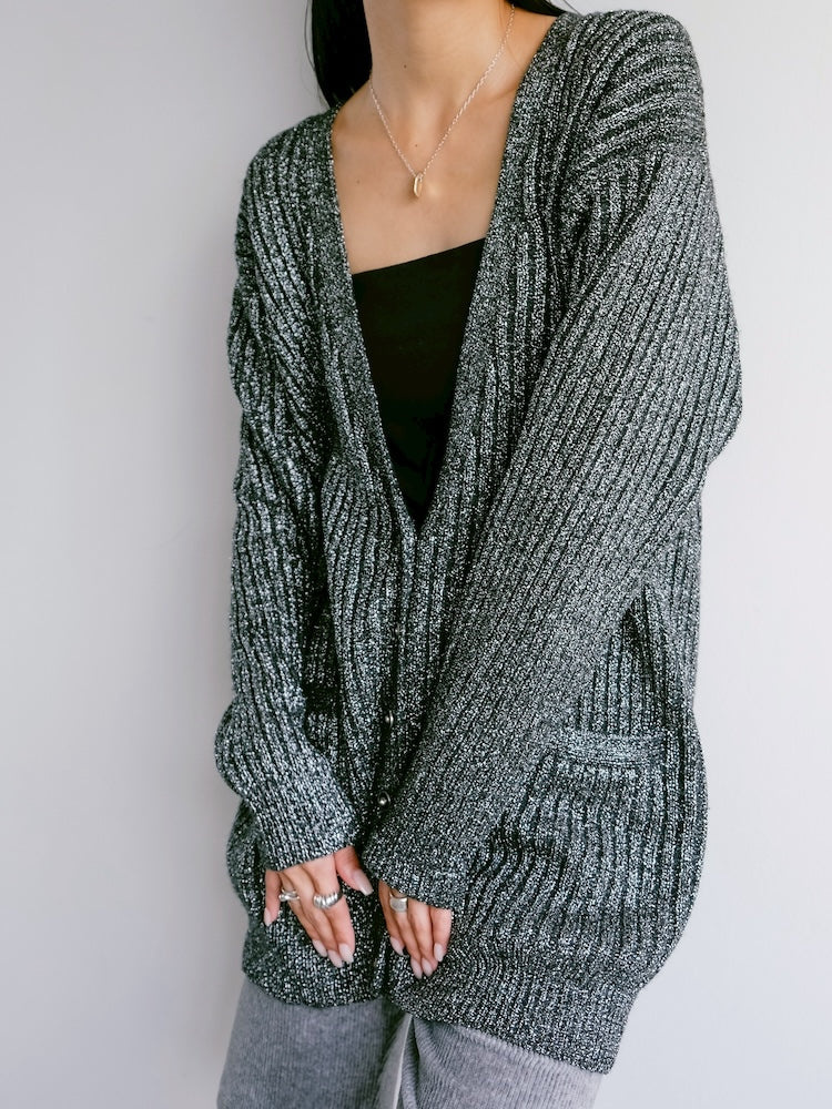 Silver Knit Cardigan
