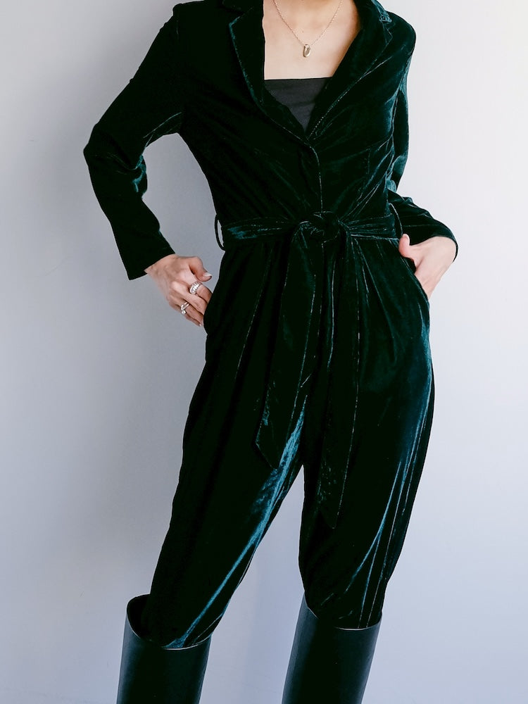 Green Velour All-in-one