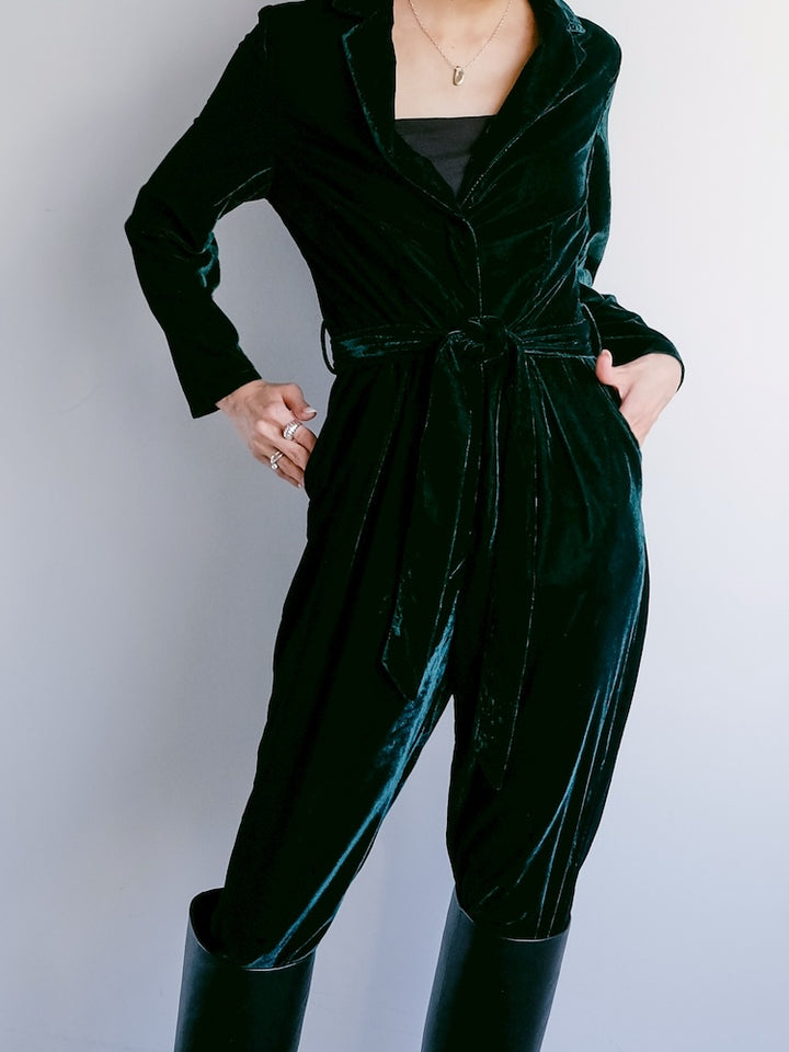 Green Velour All-in-one