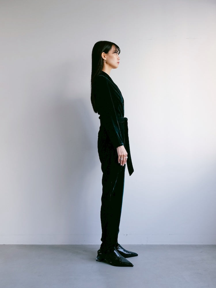 Green Velour All-in-one