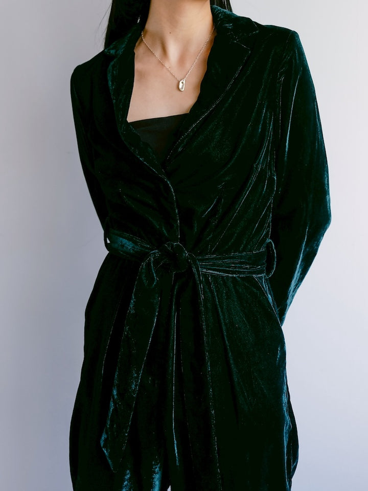 Green Velour All-in-one