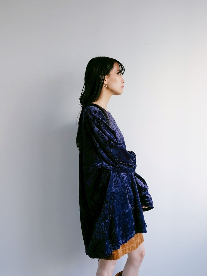 Blue Velour Over Tee