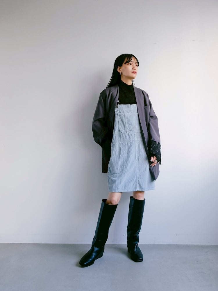 Corduroy Salopette / Sky