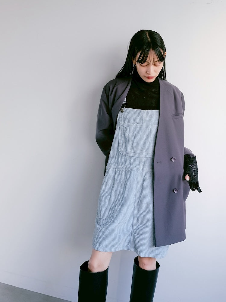 Corduroy Salopette / Sky