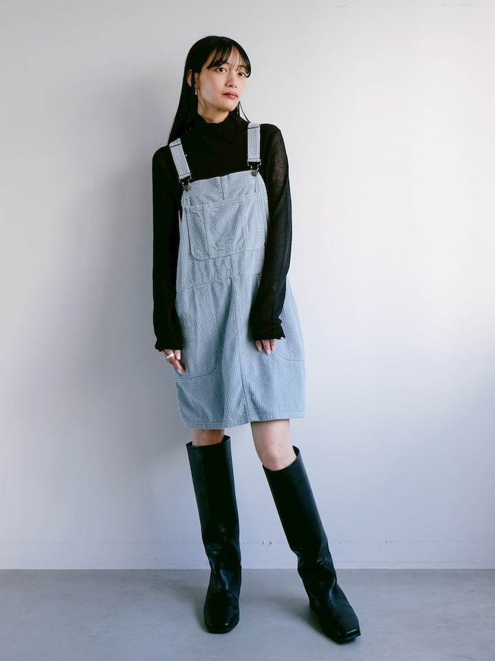 Corduroy Salopette / Sky