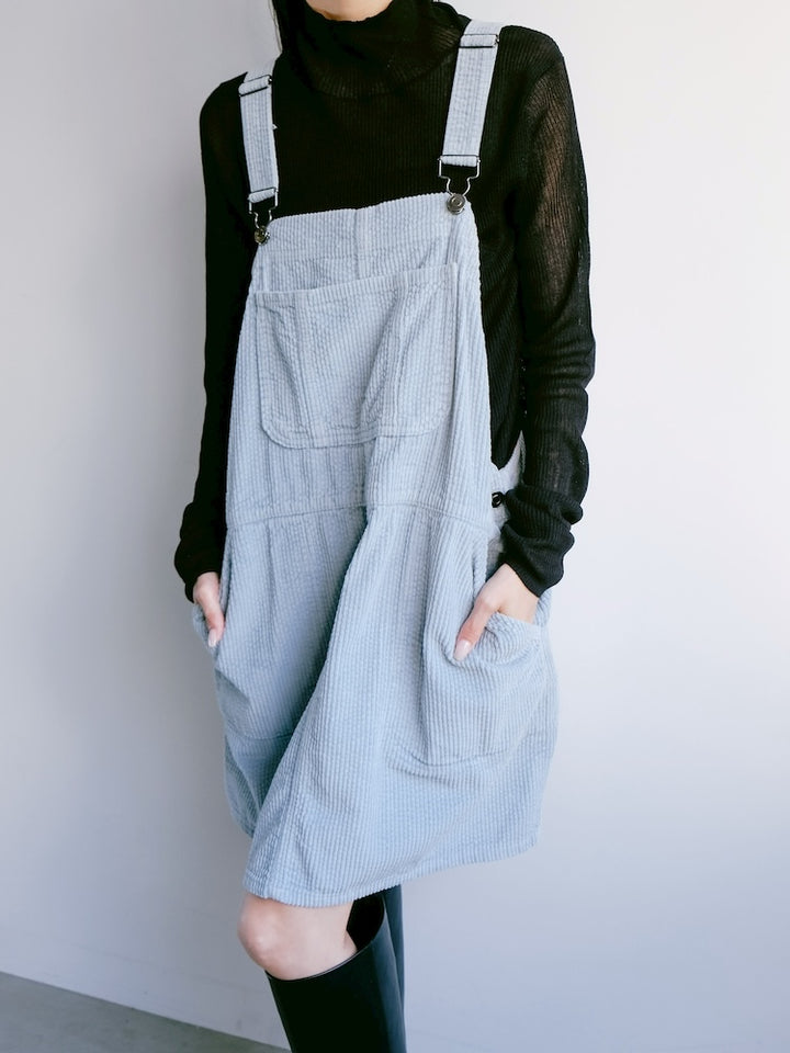 Corduroy Salopette / Sky