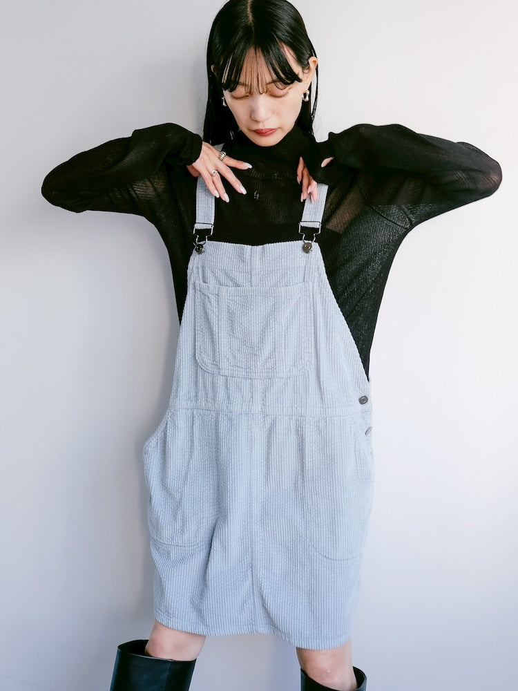 Corduroy Salopette / Sky
