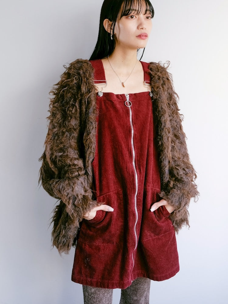 Corduroy Salopette / Wine
