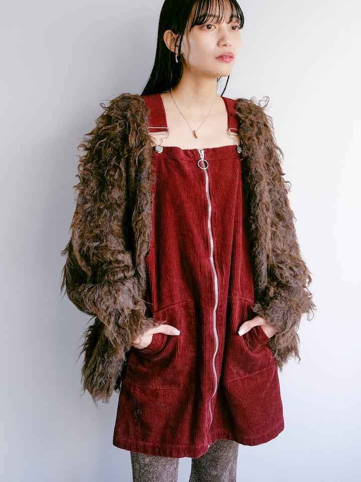 Corduroy Salopette / Wine