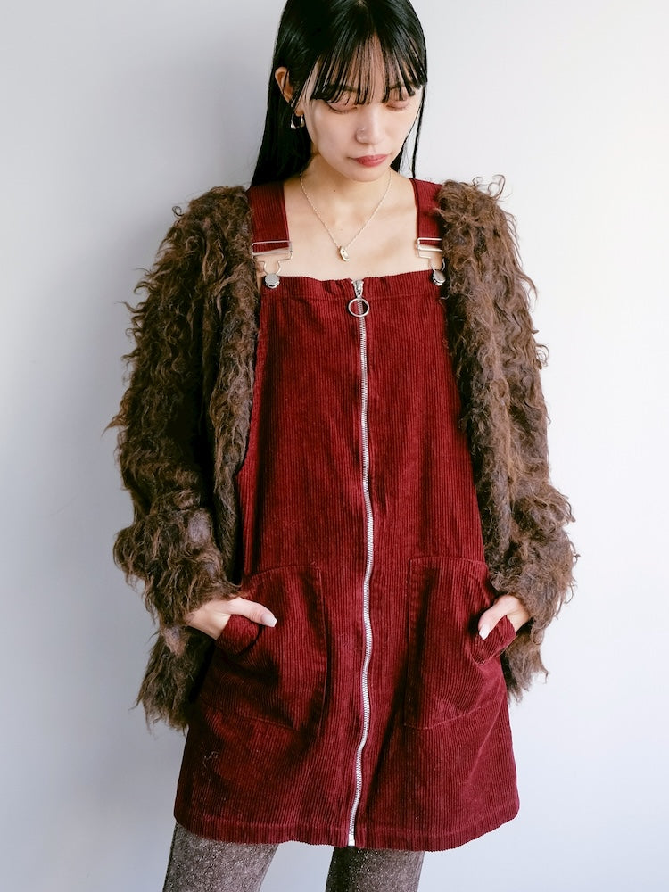 Corduroy Salopette / Wine