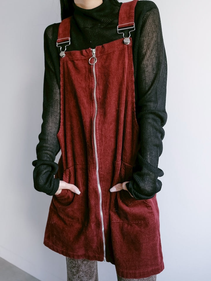 Corduroy Salopette / Wine