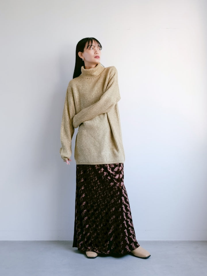 Gold Lame Acrylic Knit