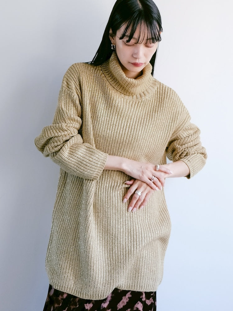 Gold Lame Acrylic Knit