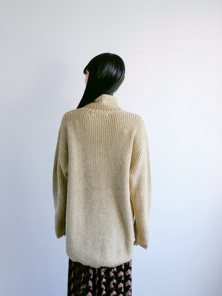Gold Lame Acrylic Knit