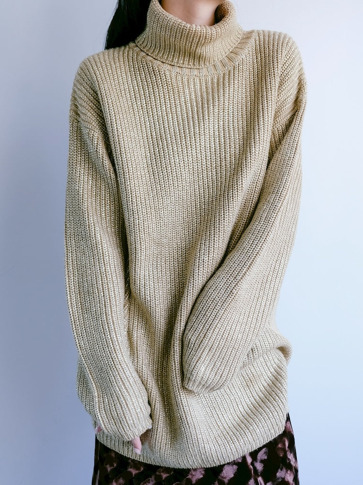 Gold Lame Acrylic Knit