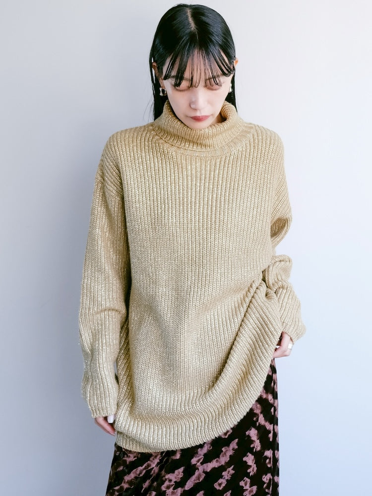 Gold Lame Acrylic Knit